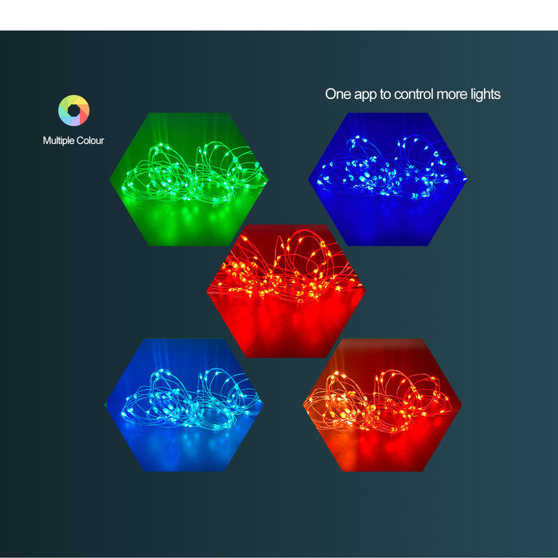 防水同時性スマートな太陽装飾的なライトRGB WIFI APP制御LED銅線