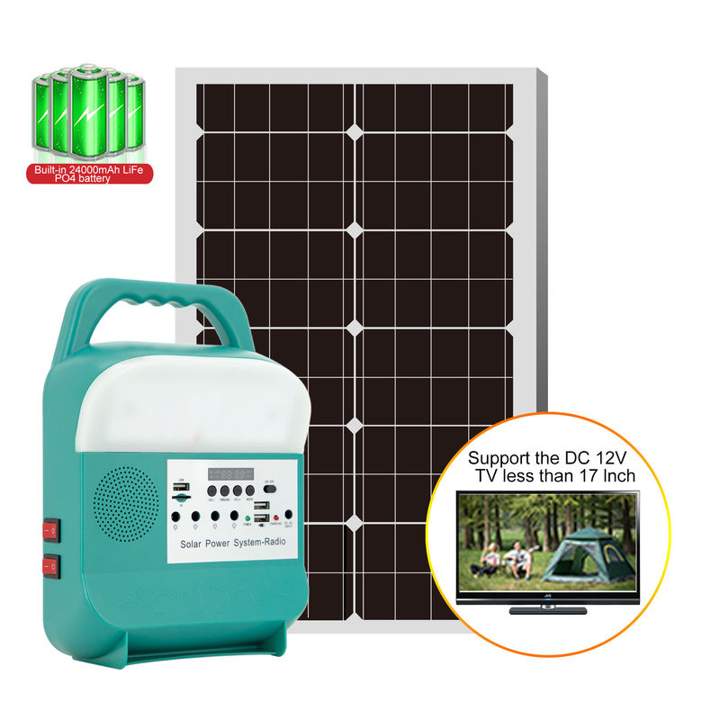 FMのラジオの屋外のキャンプの発電機が付いている携帯用小型家の太陽照明装置