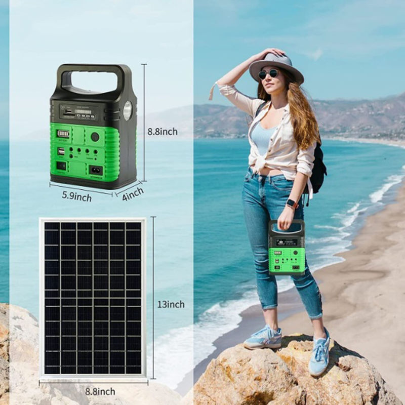 充電器のラジオの家の貯蔵が付いているキャンプの携帯用太陽電池パネルのエネルギー システム キット