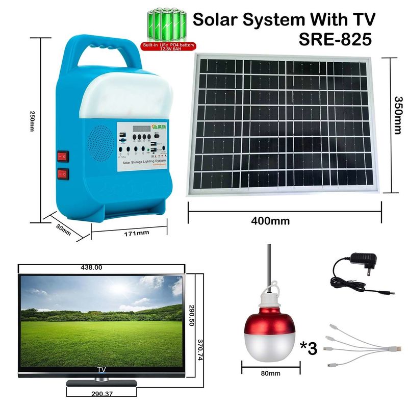 セルタイプ リチウム内蔵電池 携帯型 LEDホームライト 太陽光照明キット 電力 SRE-815