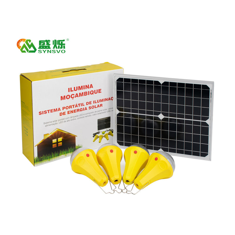 リチウム内蔵電池 太陽光照明キット 6W*4pcs 電球 作業時間 10h
