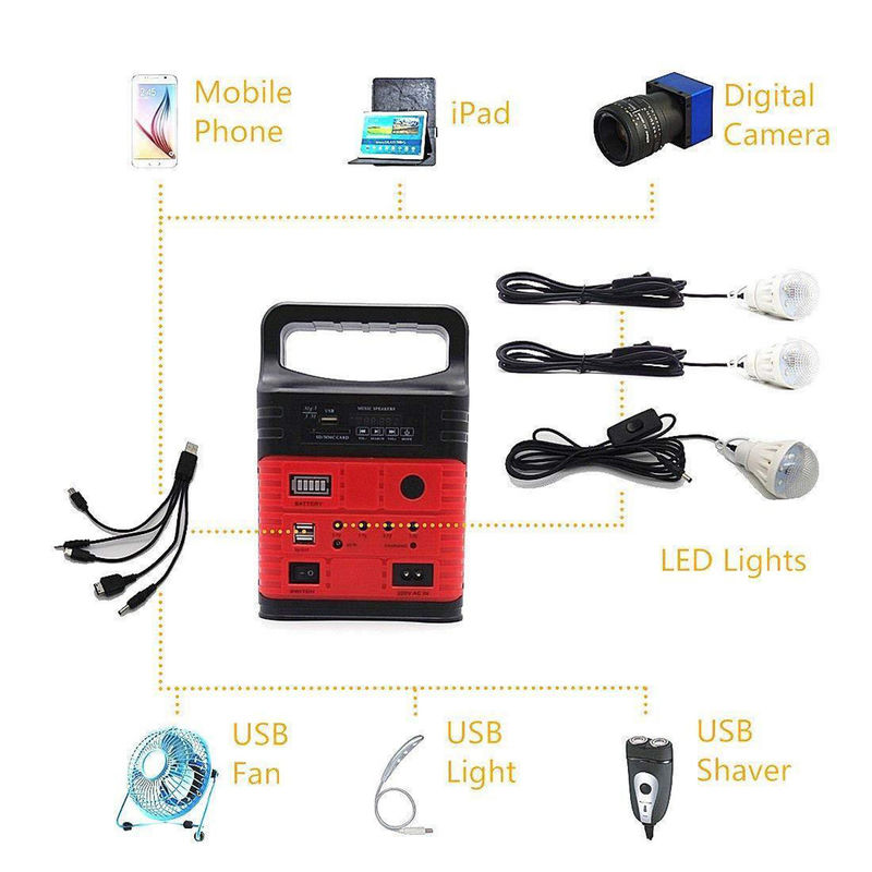 8000mAh 携帯太陽光発電機 キット 10w 6v 太陽光パネル付き 青い太陽光緊急ライト