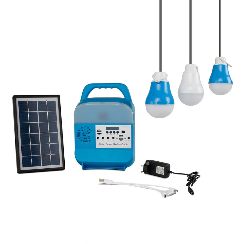 プラスチック9W*3PCS球根の庭ライトのための屋外の太陽照明装置の太陽電池パネルのキット