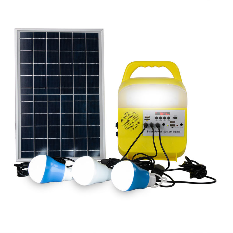 プラスチック9W*3PCS球根の庭ライトのための屋外の太陽照明装置の太陽電池パネルのキット