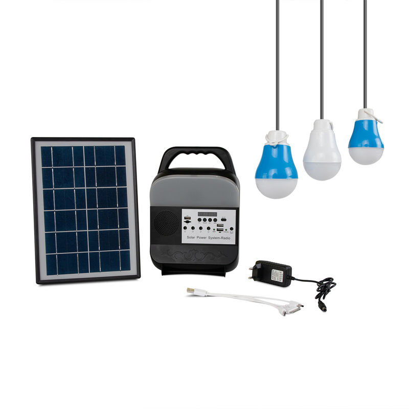 プラスチック9W*3PCS球根の庭ライトのための屋外の太陽照明装置の太陽電池パネルのキット