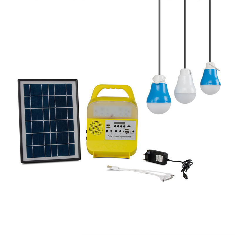 プラスチック9W*3PCS球根の庭ライトのための屋外の太陽照明装置の太陽電池パネルのキット