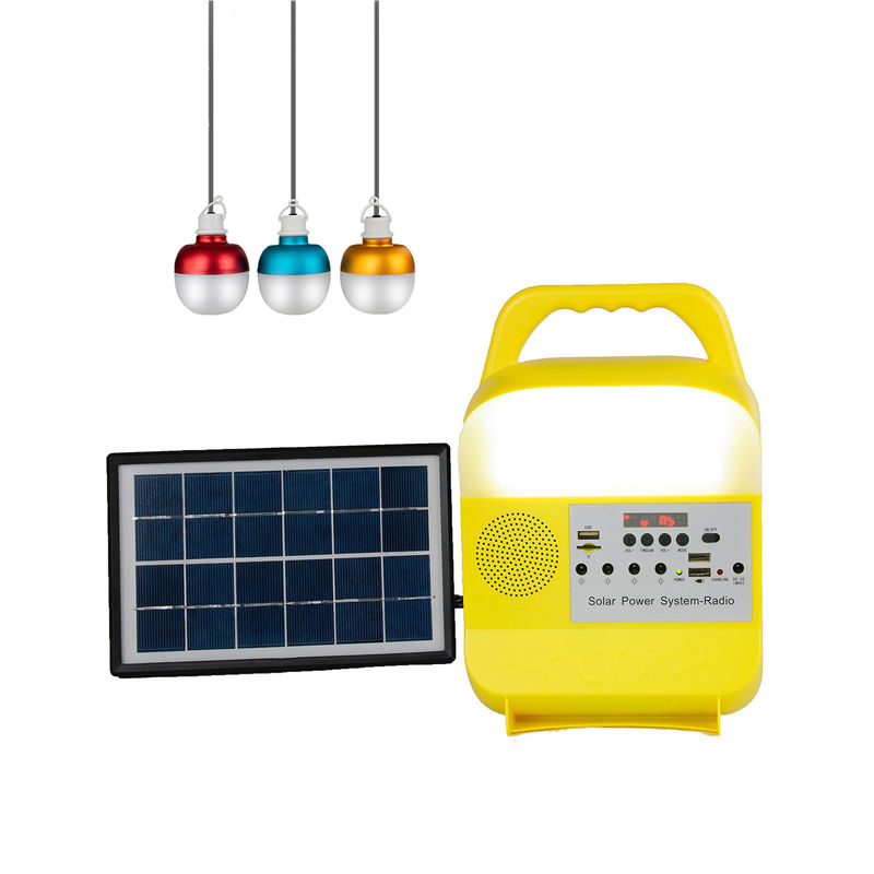12W太陽電池パネルシステム4 LED球根の携帯用太陽エネルギーの照明装置のキット