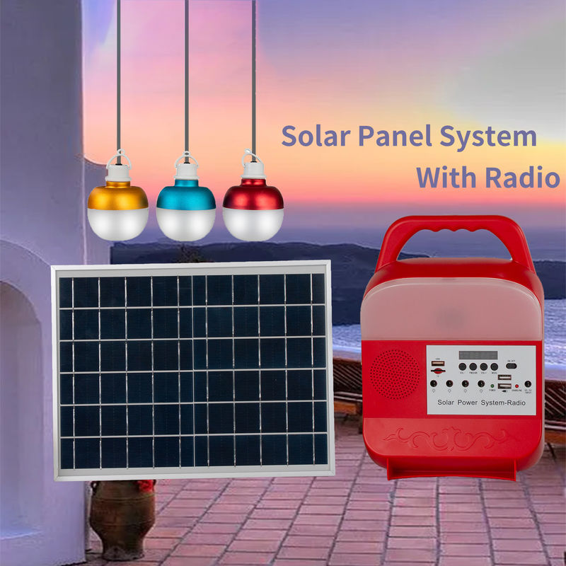 IP65純粋で白い3PCS球根の太陽電池パネルはライト キット49.5cm*40.5cm*46cmを導いた