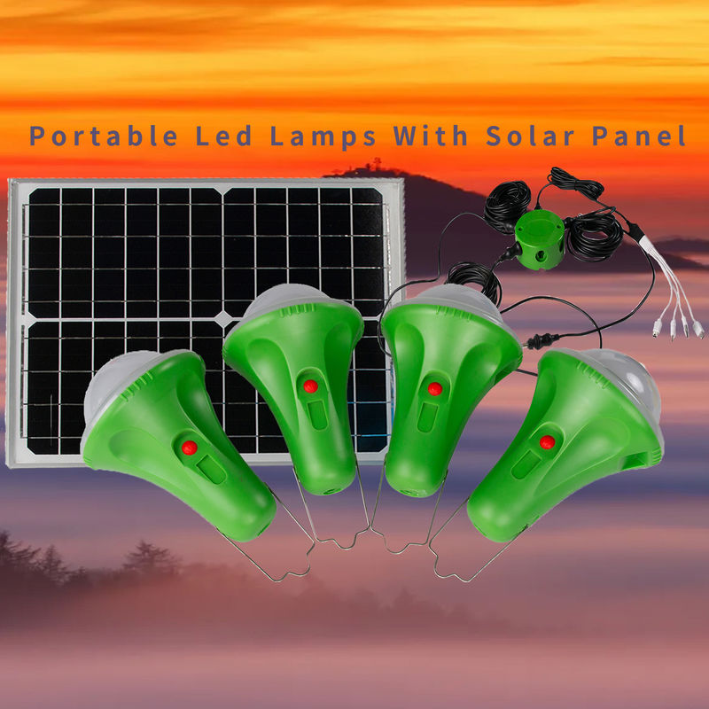 4つのランプが付いている導かれた軽い太陽エネルギーのキットの太陽電池パネル充満家の照明装置力の屋内キット