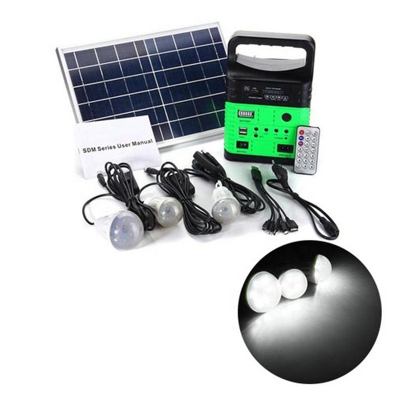 屋外太陽光発電パネルポータブル3電球屋外ガーデンLEDライト太陽光発電パネル照明システムキット