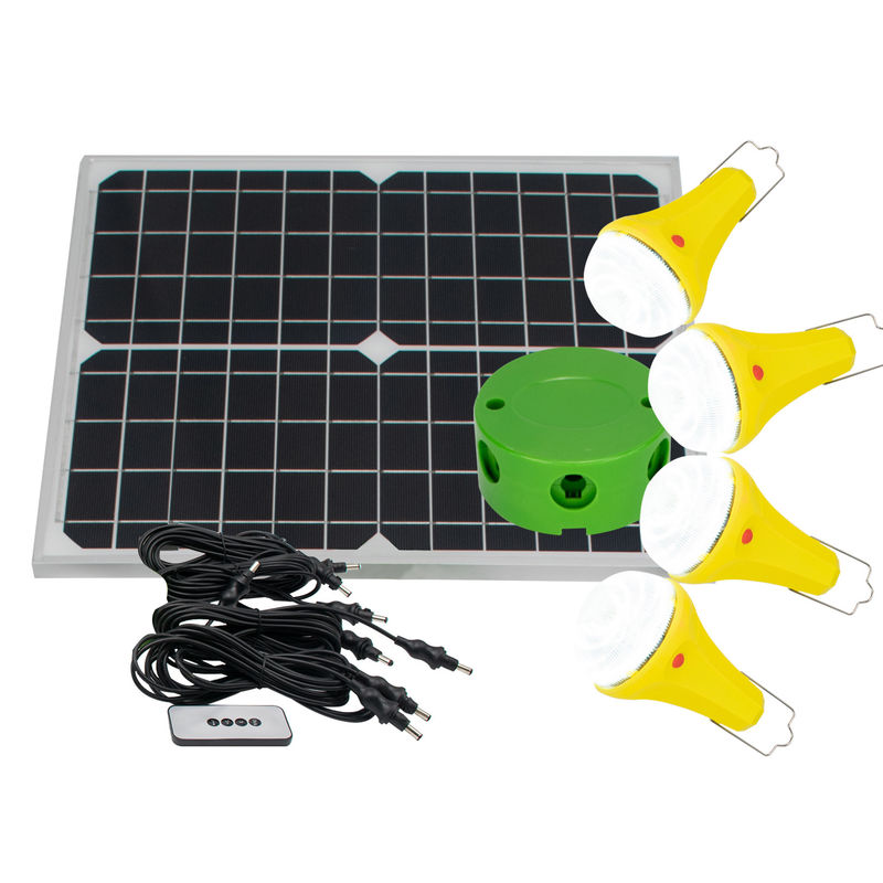 携帯型太陽光照明キット 高性能LED家庭用電源 4PCS 3-6V IP65
