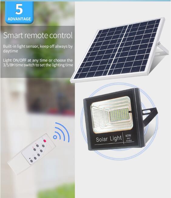 動力を与えられる庭の街灯の太陽のための屋外100W太陽ランプの保証LED太陽洪水ライト
