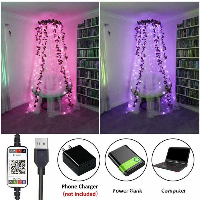 低電圧装飾的な色ランプのひもの卸売が付いている新しいLEDの銅ランプUSBの屋外の防水ランプ