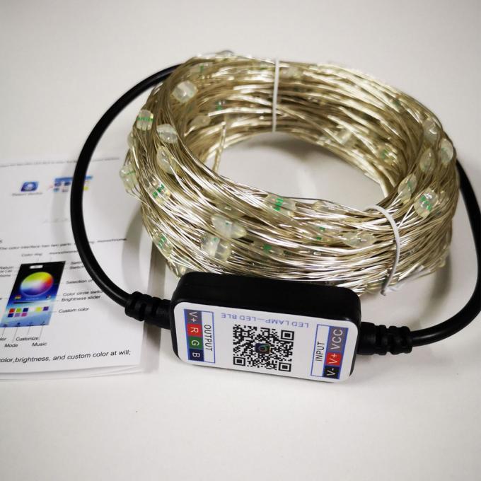 低電圧装飾的な色ランプのひもの卸売が付いている新しいLEDの銅ランプUSBの屋外の防水ランプ