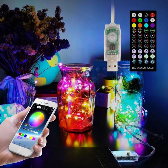 LEDのひもはスマートなBluetooth遠隔APP制御ハロウィンの結婚披露宴の祝祭のクリスマスをつける