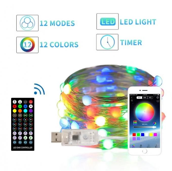 クリスマス ツリーの装飾LEDのひもライト スマートなBluetooth APP制御ハロウィン