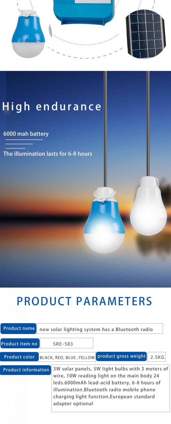 ラジオが付いている世帯の外国貿易携帯用Bluetoothのスピーカーをつける小さい太陽熱発電システム