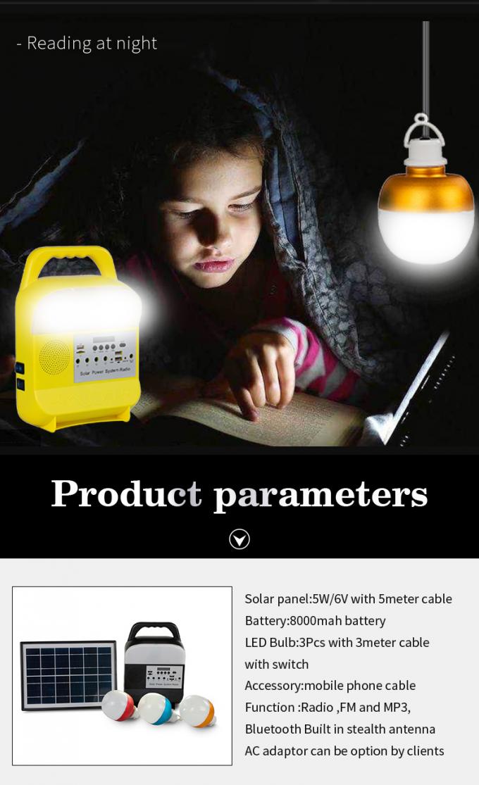 LEDのSolar Energy再充電可能で軽い省エネシステム家の携帯用キャンプ ランプ