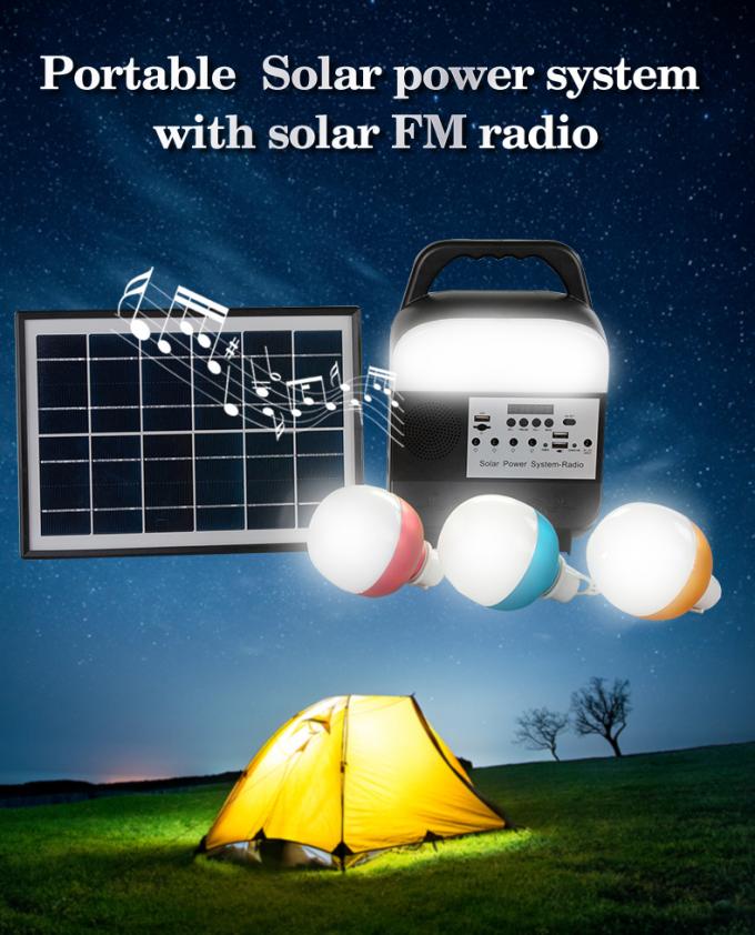 電気区域を差し引いて田園リモートのためのFMのラジオ/球根/Bluetoothのスピーカーが付いている太陽照明装置