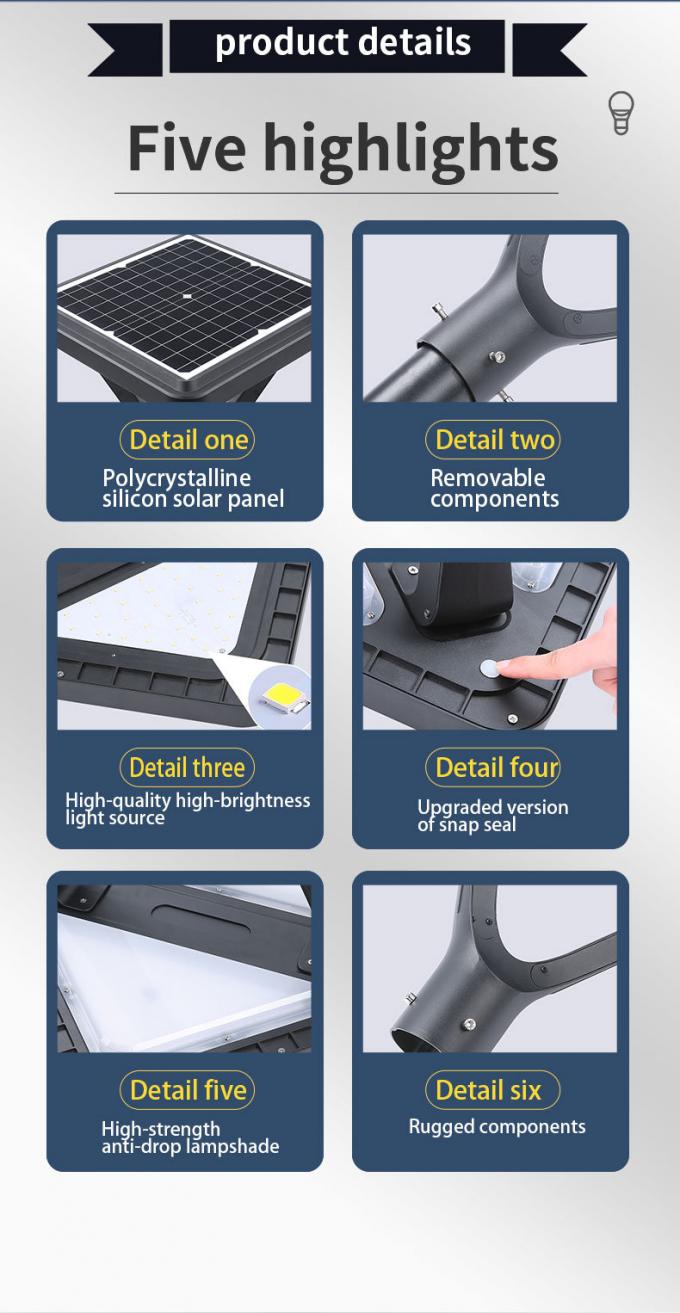 屋外の道の庭の国の中庭の道の道防水太陽LEDの街灯