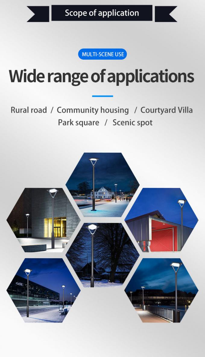 屋外の道の庭の国の中庭の道の道防水太陽LEDの街灯