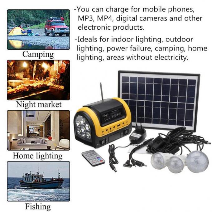 移動式充満5W 6V太陽ライトが付いている3つのLEDの太陽ランプが付いている新しい携帯用太陽ランプ