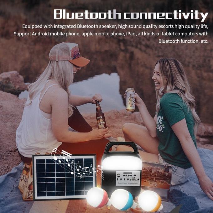 Bluetoothの無線のスピーカー移動式力ランプとの小さい太陽照明装置の屋外の緊急事態