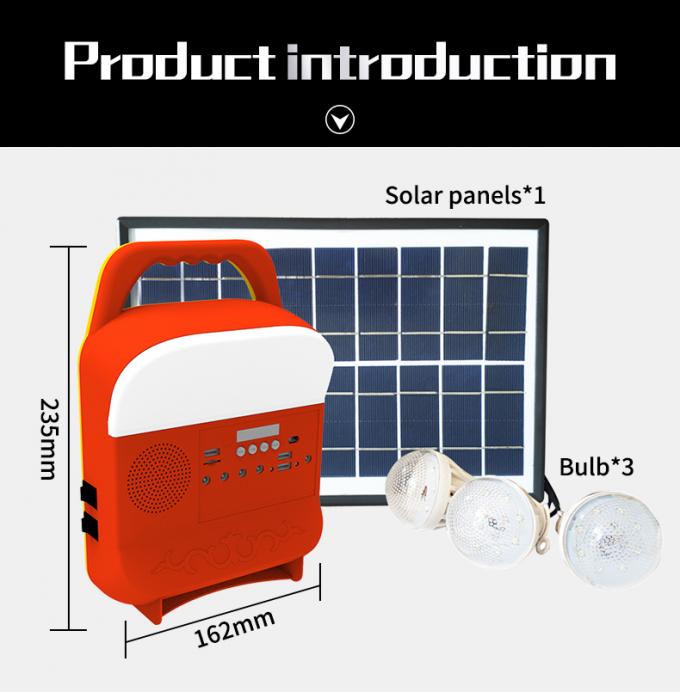 太陽照明装置を満たすFMのラジオの電話が付いている格子太陽エネルギーシステムを離れた10W