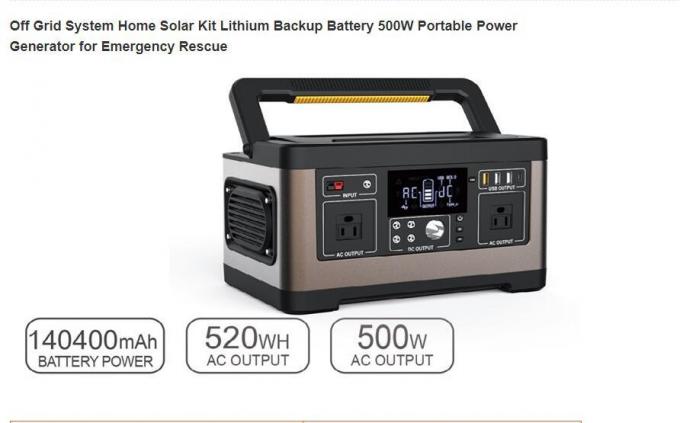 太陽系インバーター500Wオールインワン再充電可能なSolar Energy充電ステーションの多目的出力