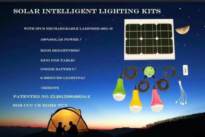 6つの穴のハブが付いている太陽エネルギーのエネルギー・システム475lum太陽再充電可能なランプ