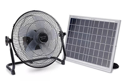 12Inch携帯用無線太陽再充電可能なテーブル ファンのパネルは世帯のための二重入力に動力を与えた